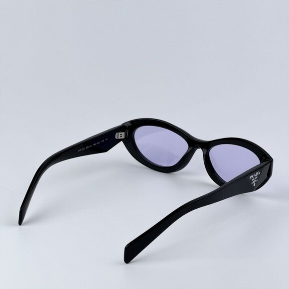 Prada PR26ZS 16K40J BRAND NEW Sunglasses Black Violet Oval Women - Picture 6 of 9
